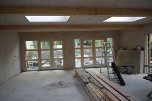 The interior takes shape